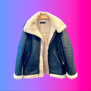 Zara Women’s Aviator Jacket in Black